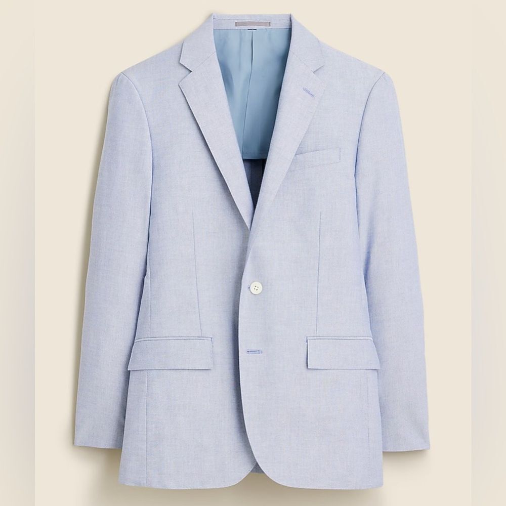 J. Crew Ludlow Slim-fit suit jacket in Portuguese cotton oxford• size 40S• BV111